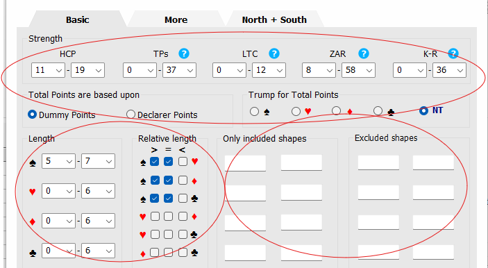 Pattern Screen basic tab settings